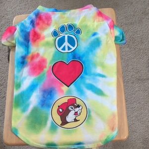 Buc-ee's Tie Dye Dog T-shirt Size Large